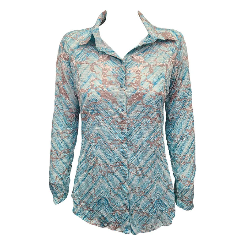 David Cline Kahlani 3/4 Sleeve Top - Aqua