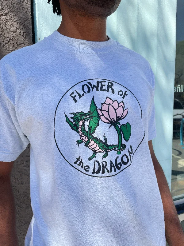 Flower of the Dragon Heather Grey Vintage Tee