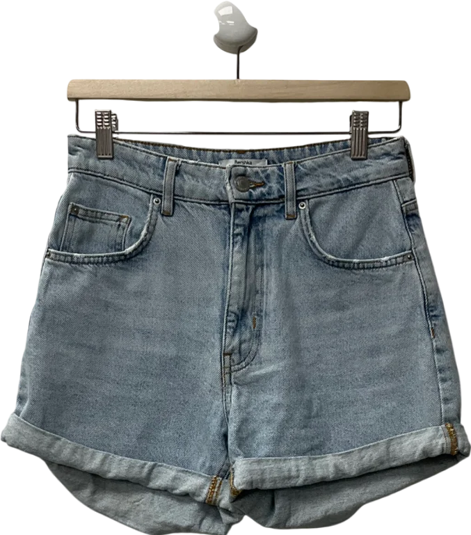 ASOS Denim Mom Short In Medium Blue W36