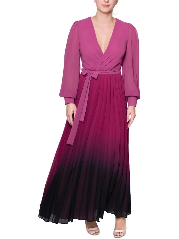 Womens Surplice Long Maxi Dress