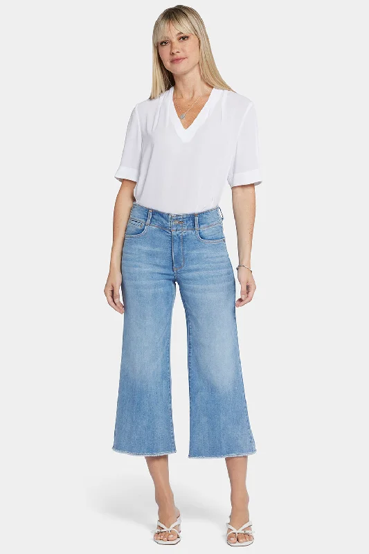 Brigitte Wide Leg Capri Jeans - Corfu