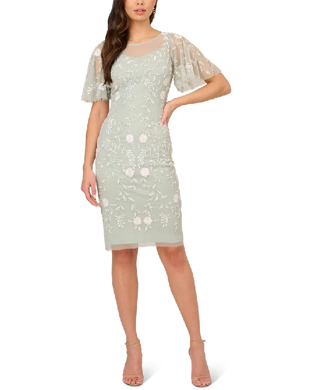 Adrianna Papell Beaded Short Dress