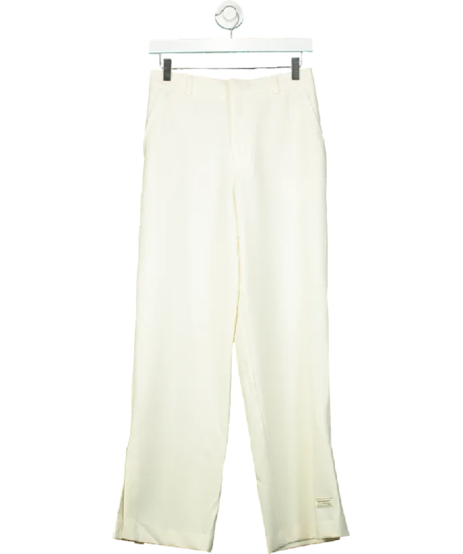 The Giving Movement Cream Wide-leg Smart Trouser UK S